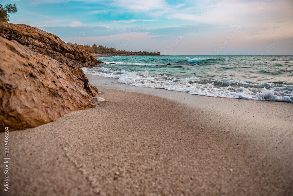 Sand beach in Greece Sand beach in Greece