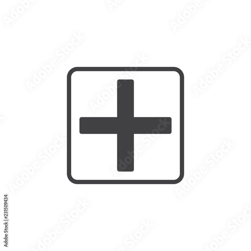 Mathematics plus vector icon. filled flat sign for mobile concept and web design. Add button solid icon. Symbol, logo illustration. Pixel perfect vector graphics