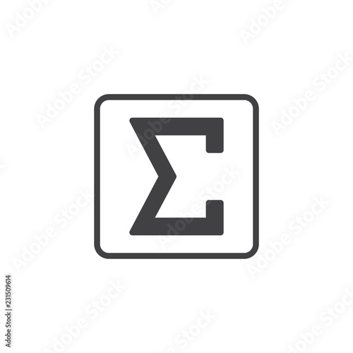 Summation vector icon. filled flat sign for mobile concept and web design. Sum or total simple solid icon. Math symbol, logo illustration. Pixel perfect vector graphics