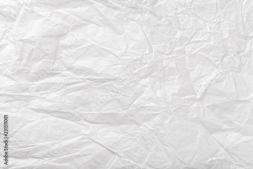 Εκτύπωση καμβά Crumpled white wrapping paper, closrup.