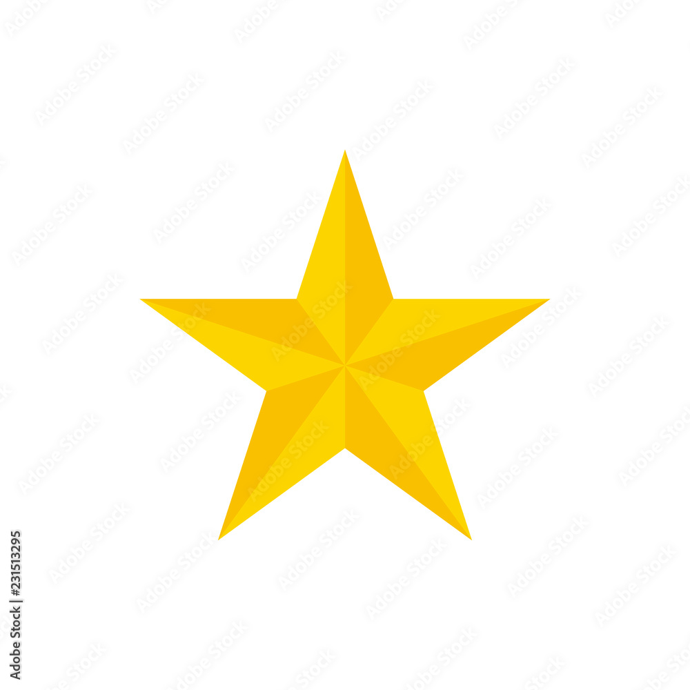 Christmas star vector. Golden star Christmas star vector. Golden star