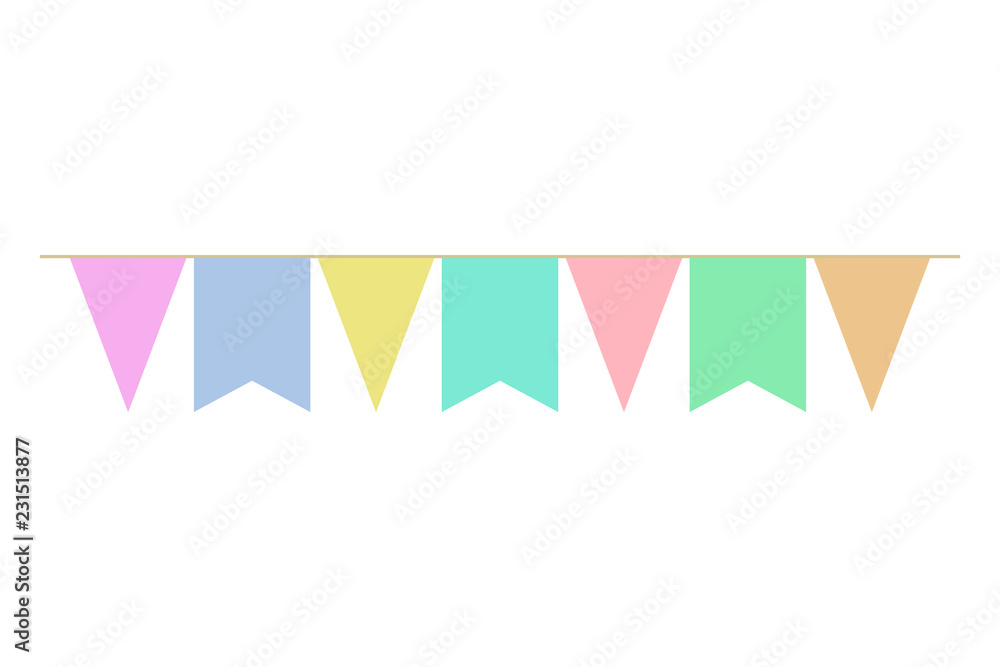 Vector party flags for decoration. Festive flags. Holiday background. Carnival Vector party flags for decoration. Festive flags. Holiday background. Carnival