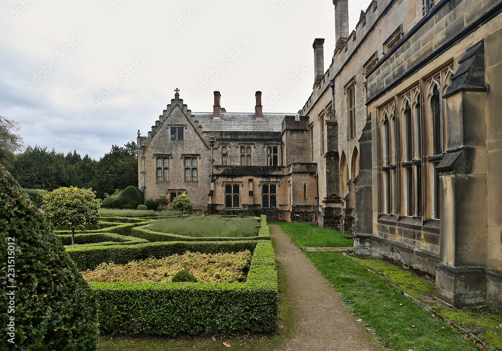 Newstead Abbey and English garden