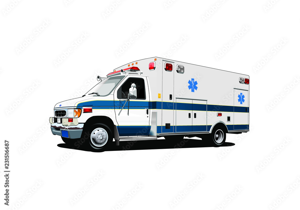 vector paramedic ambulance emergency medical vehicle 