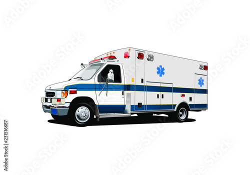 vector paramedic ambulance emergency medical vehicle 