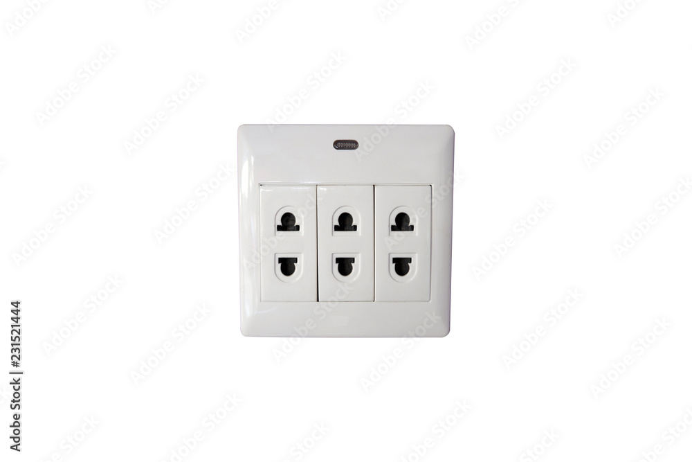 Outlet or power outlet isolated on white background, clipping path. Outlet or power outlet isolated on white background, clipping path.