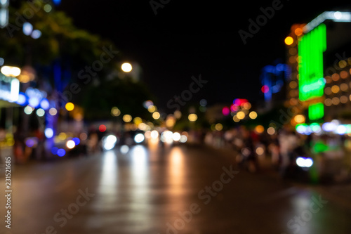 View of the street with the blur style making bokeh scene © Bao N Nguyen