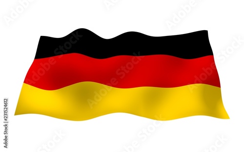 Free Download Flag of Germany. Wide format 3D illustration. State symbol of the Federal Republic of Germany. 3D rendering - GFXLoad