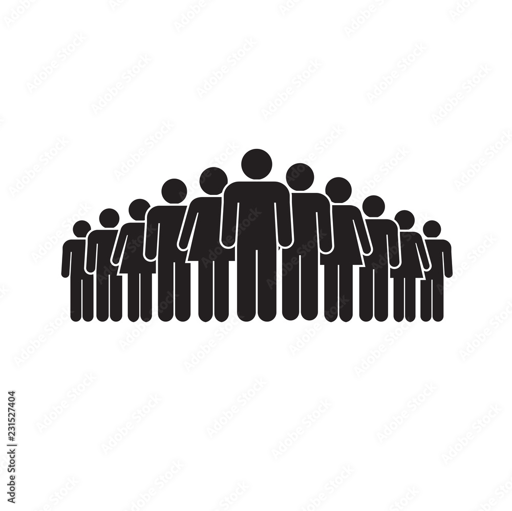 Gender diversity figure on white background icon Gender diversity figure on white background icon
