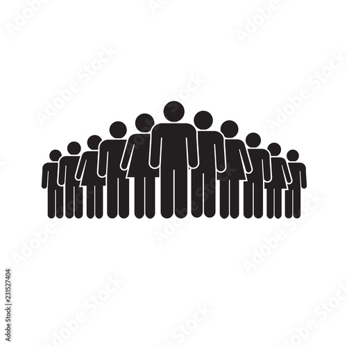 Gender diversity figure on white background icon