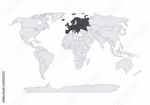 The world map illustration