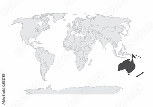 The world map illustration