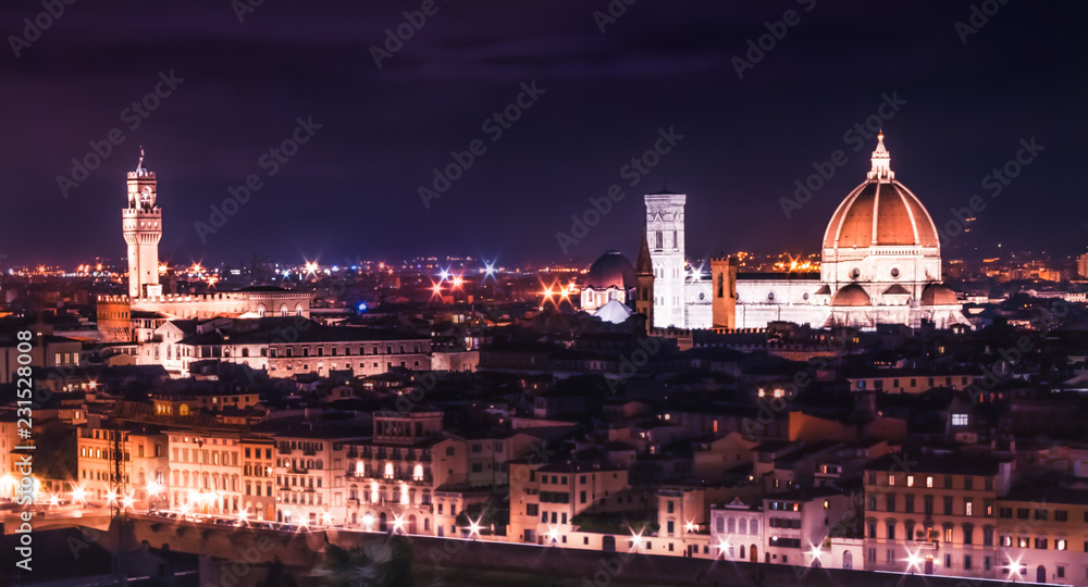 Night view from the Piazzale Michelangelo