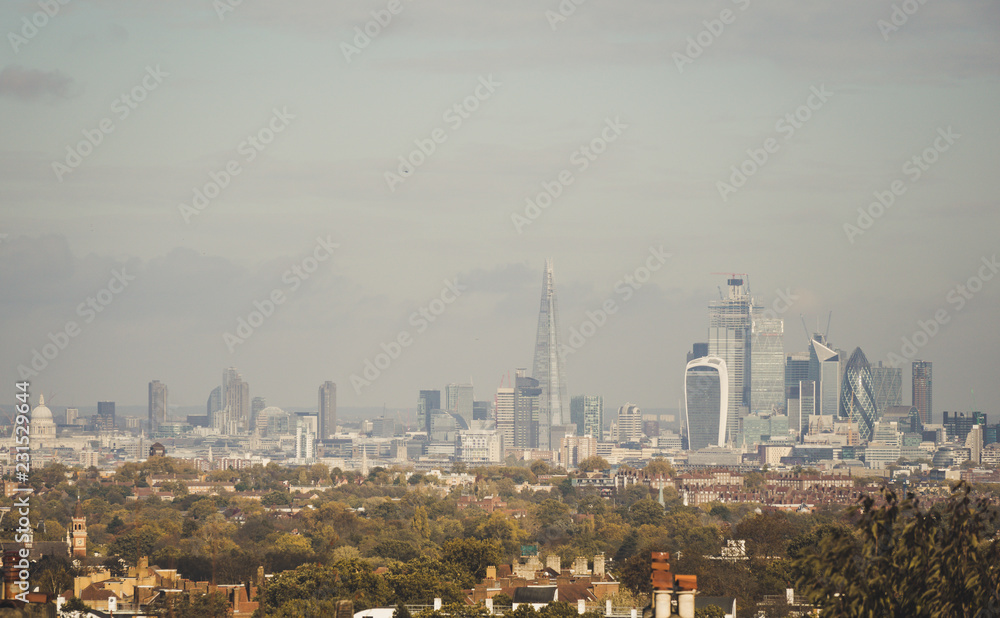 London skyline cityscape view