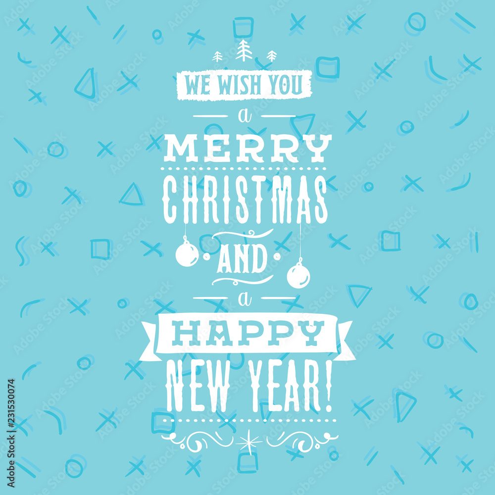 Fototapeta premium Merry Christmas typography.