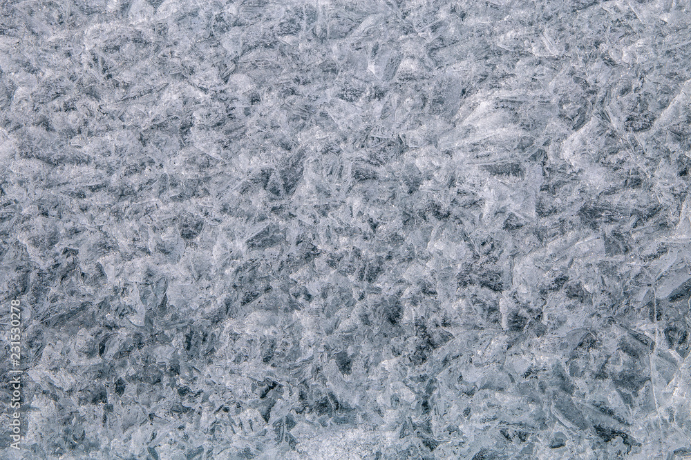 Obraz premium ice and cracks on the surface of Lake Baikal, Winter
