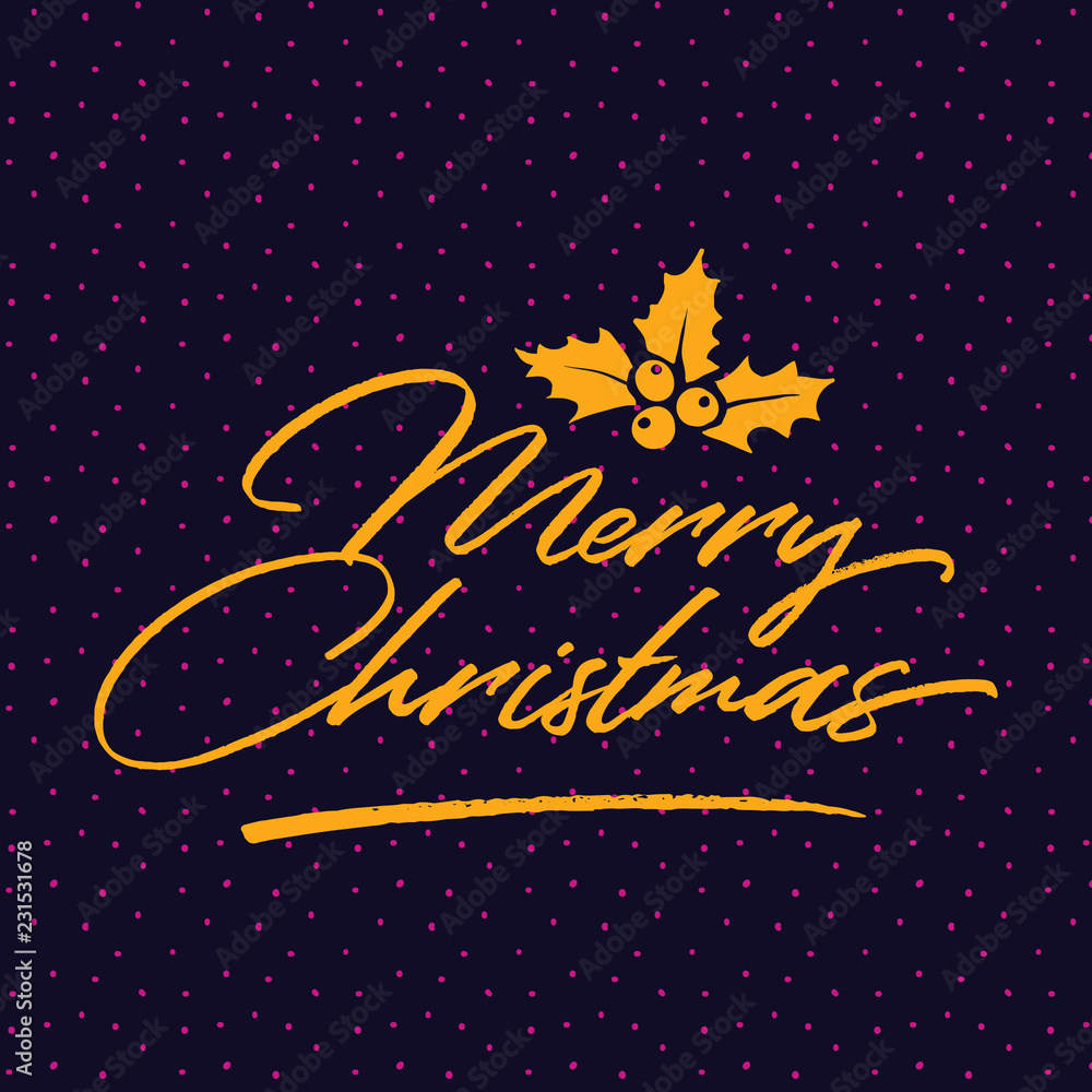 Fototapeta premium Merry Christmas typography.
