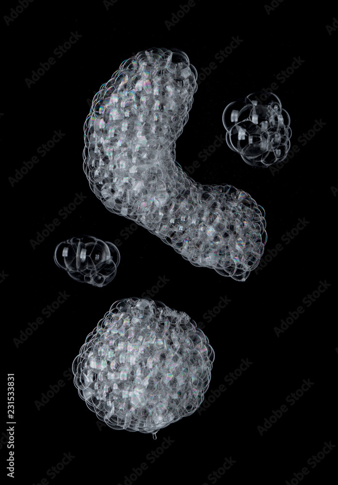 Soap foam Shaving cream bubble isolated on black background Soap foam Shaving cream bubble isolated on black background