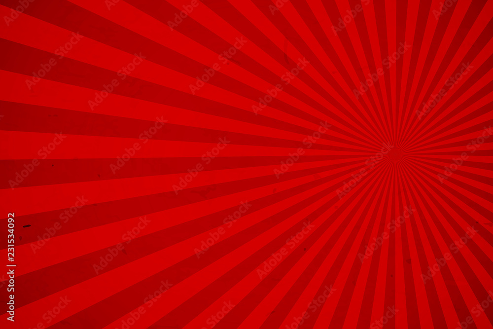 Red rays background