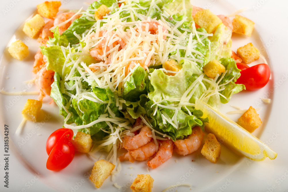 Caesar salad with shrimps Caesar salad with shrimps