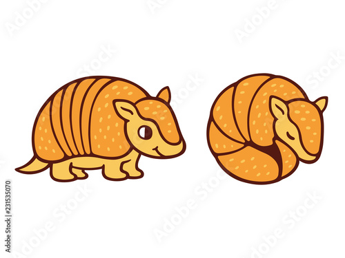 Cute cartoon armadillo