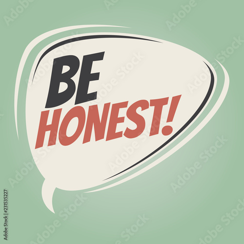 be honest retro speech balloon