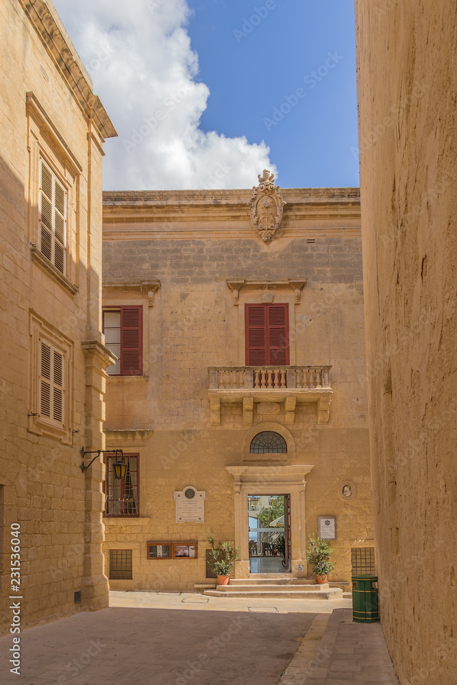 Mdina, Malta. Palazzo de Piro