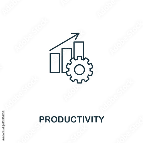 Productivity outline icon. Premium style design from project management icons collection. Simple element productivity icon. Ready to use in web design, apps, software, printing.