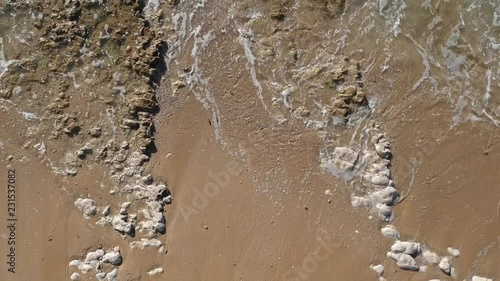 Plage vue de drone