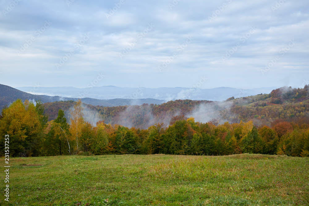 Obraz premium Fall landscape with colorful trees