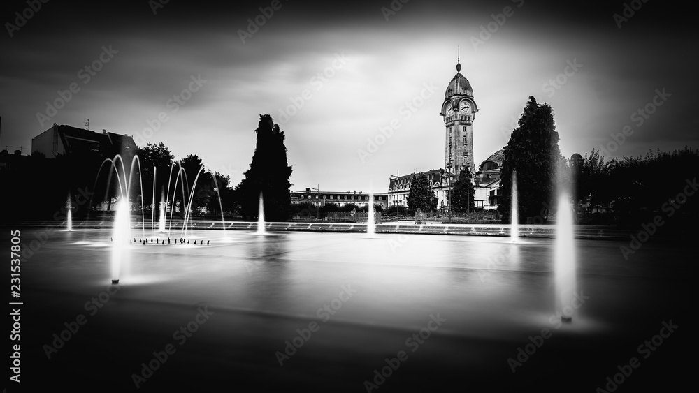 Obraz premium gare de Limoges noir et blanc