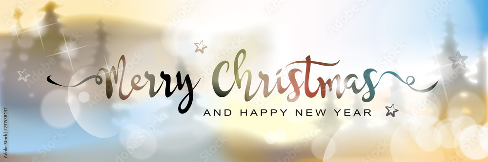 MERRY CHRISTMAS AND HAPPY NEW YEAR BANNER