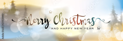 MERRY CHRISTMAS AND HAPPY NEW YEAR BANNER