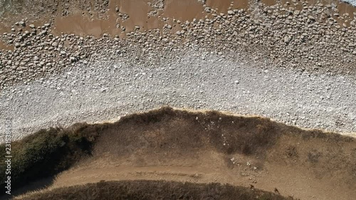 Vue aérienne de la plage