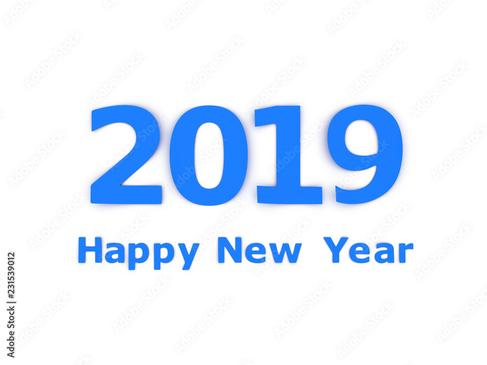 New Year 2019 Creative Design Concept - 3D Rendered Image New Year 2019 Creative Design Concept - 3D Rendered Image