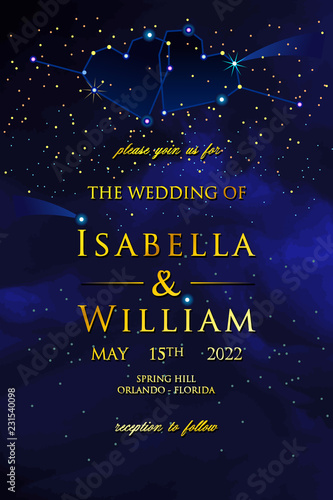 Stars for wedding, spray galaxy, splash golden scatter dust. Stylish clouds way. Glow powder on sparkled sky, shimmer cosmic stardust. Vector illustration.