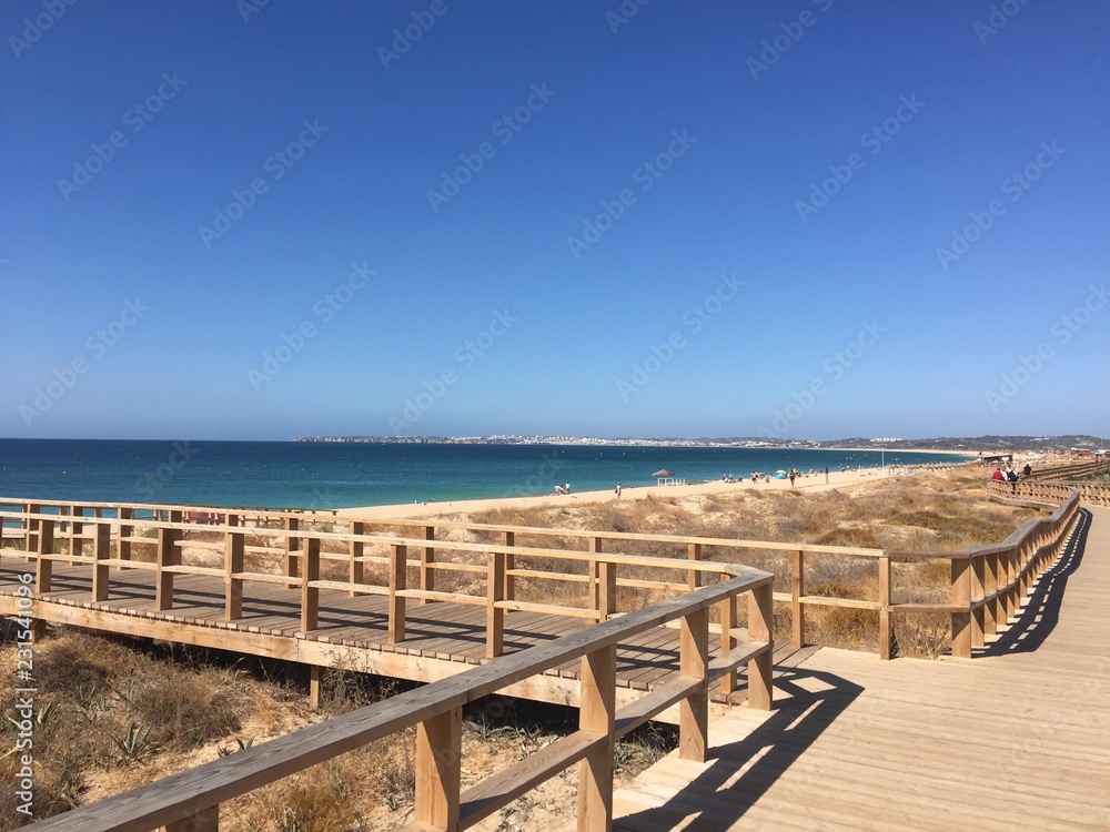 Obraz premium Plaża, widok, piasek, skały