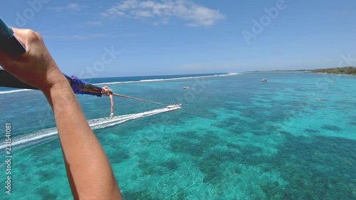 Parachute ascensionnel sur la côte Est de l'Ile Maurice