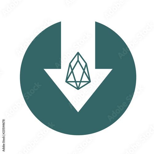 Cost reduction- decrease icon. Vector symbol image isolated on background