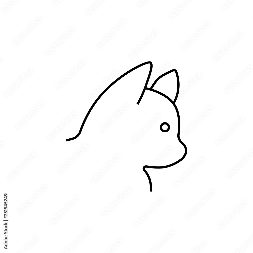 Cat line icon, outline vector sign, linear style pictogram isolated on white. Symbol, logo illustration. Cat line icon, outline vector sign, linear style pictogram isolated on white. Symbol, logo illustration.