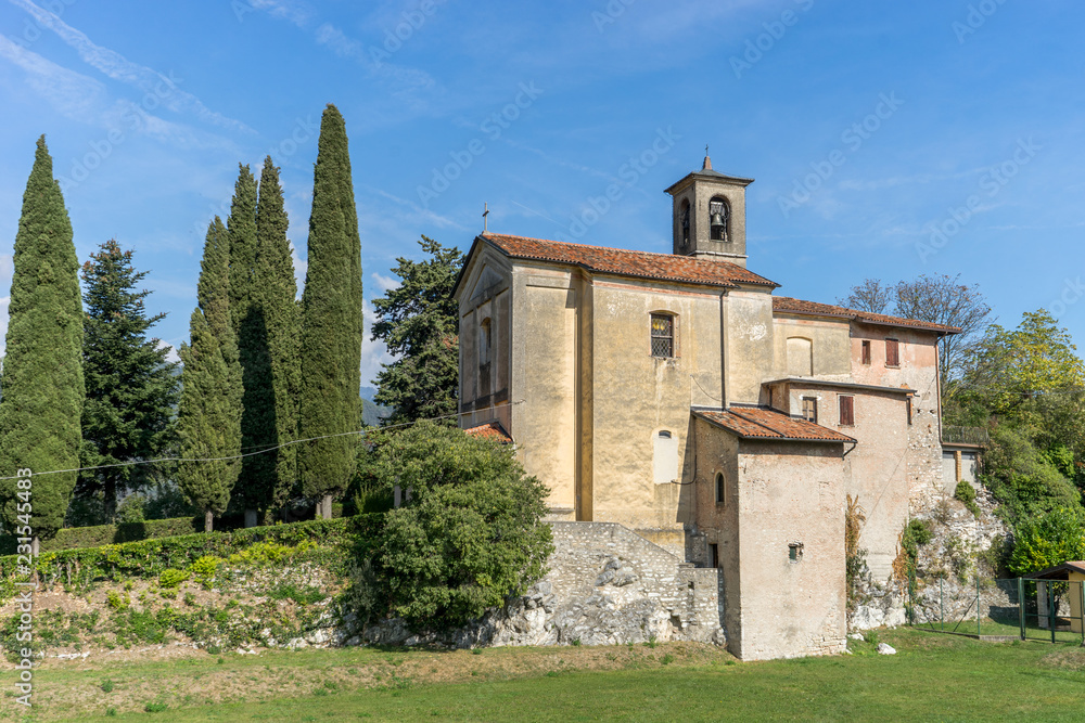 Medieval church in Prabione in Italy