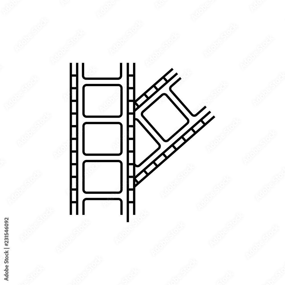 Film Strip linear icon. Film Strip concept stroke symbol design. Thin graphic elements vector illustration, outline pattern on a white background, eps 10.