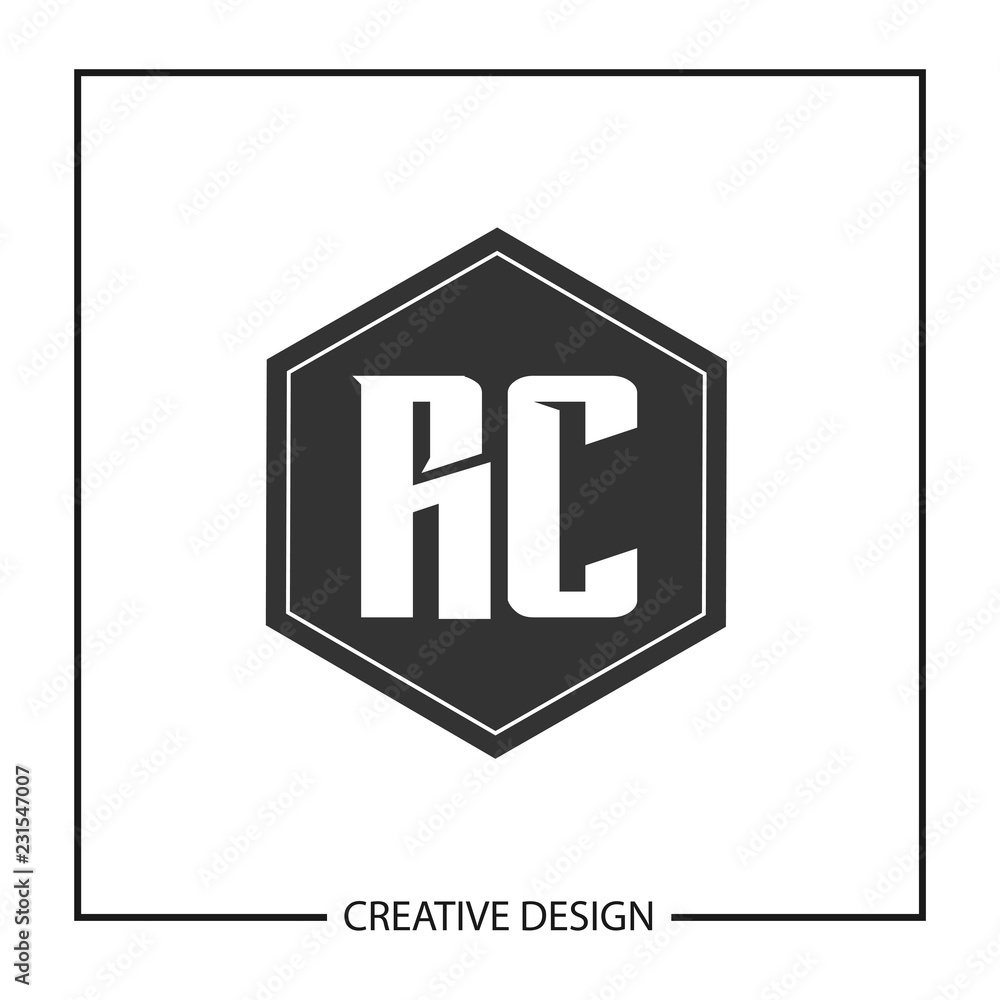 Fototapeta premium Initial Letter RC Logo Template Design Vector Illustration