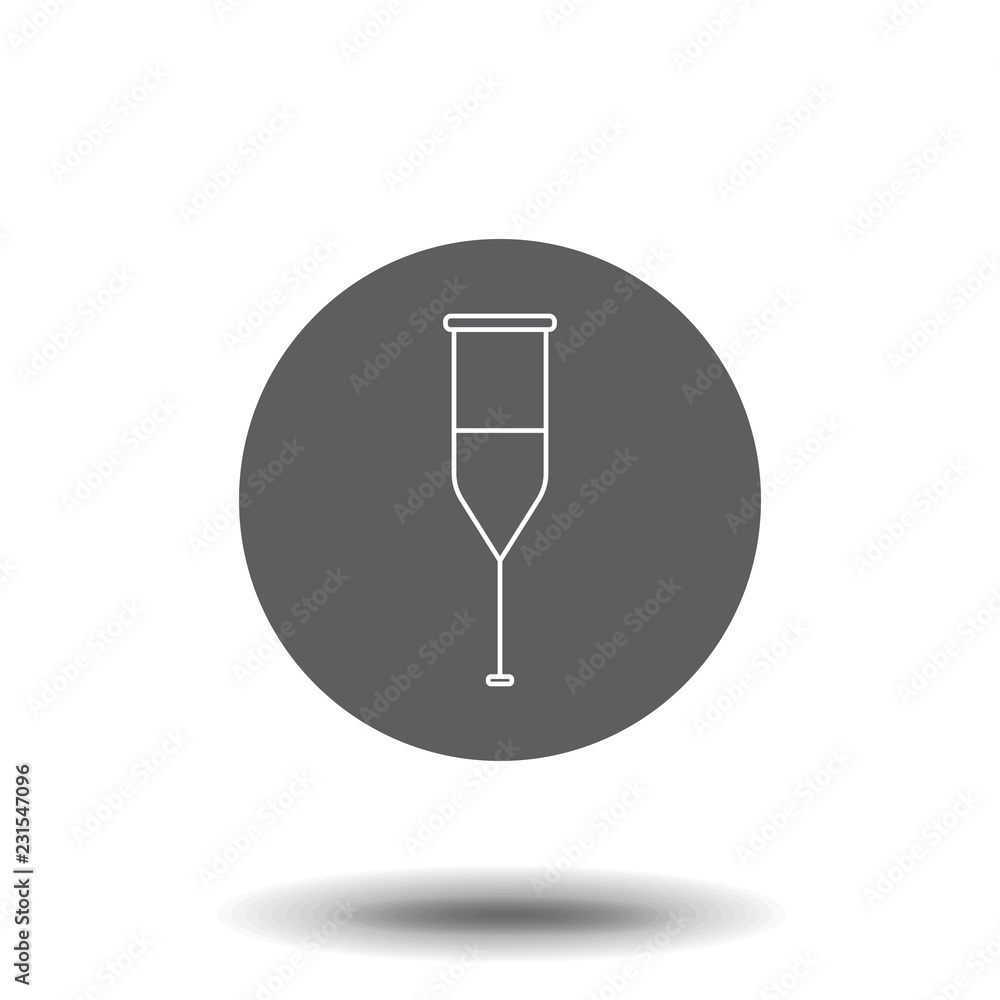 Crutch linear icon. Crutch concept stroke symbol design. Thin graphic elements vector illustration, outline pattern on a white background, eps 10. Crutch linear icon. Crutch concept stroke symbol design. Thin graphic elements vector illustration, outline pattern on a white background, eps 10.