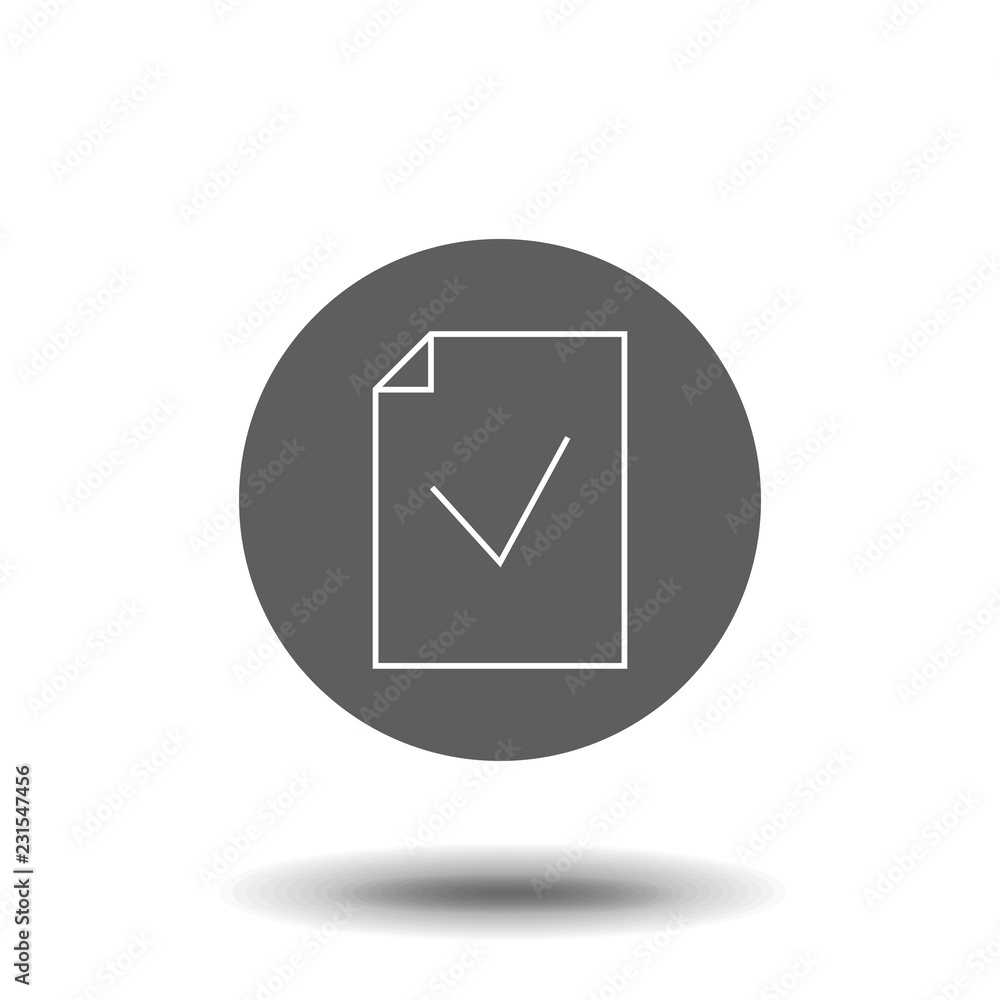 Approved document file outline icon. linear style sign for mobile concept and web design. Paper doc with check mark simple line vector icon. Symbol, logo illustration. Pixel perfect vector graphics Approved document file outline icon. linear style sign for mobile concept and web design. Paper doc with check mark simple line vector icon. Symbol, logo illustration. Pixel perfect vector graphics
