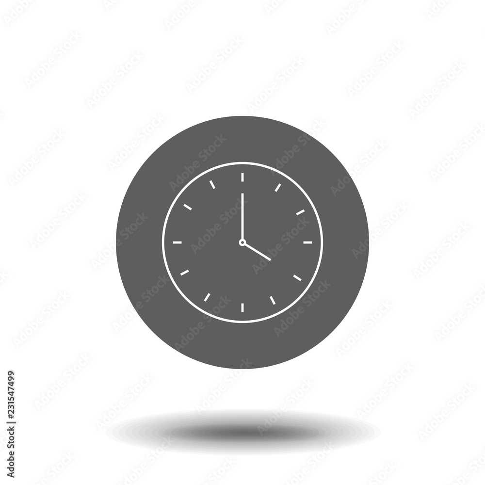 Wall clock icon - vector linear clock sign or logo element. Thin ...