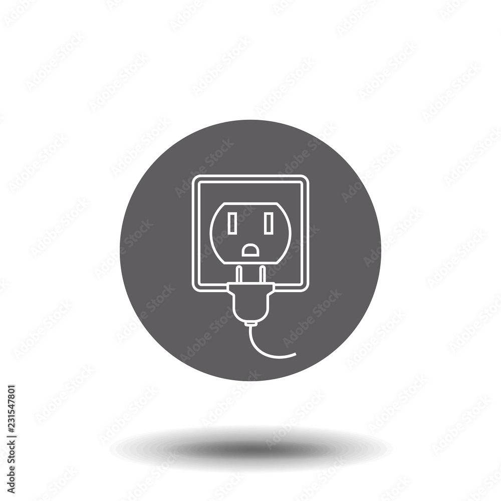 Electric socket and plug icons, Electricity sign. Vector thin line art icon. Symbol for your web site design, logo, app, UI. Vector illustration. EPS10 Electric socket and plug icons, Electricity sign. Vector thin line art icon. Symbol for your web site design, logo, app, UI. Vector illustration. EPS10