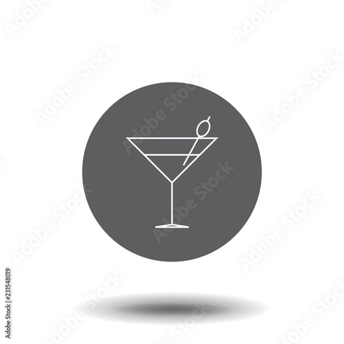 Cocktail line icon, outline vector sign, linear style pictogram isolated on white. Symbol, logo illustration. Editable stroke. Pixel perfect