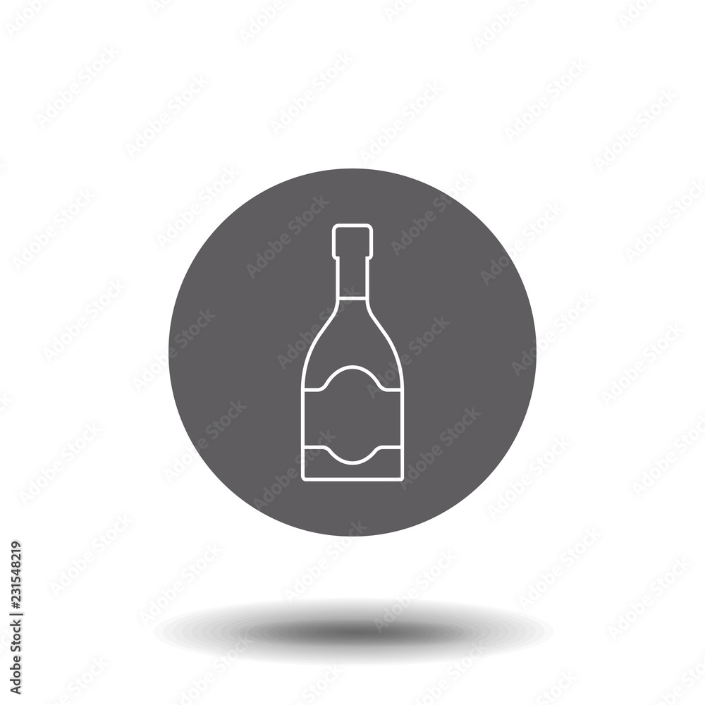 Champagne bottle line icon. linear style sign for mobile concept and web design. simple line vector icon. Symbol, logo illustration. Champagne bottle line icon. linear style sign for mobile concept and web design. simple line vector icon. Symbol, logo illustration.