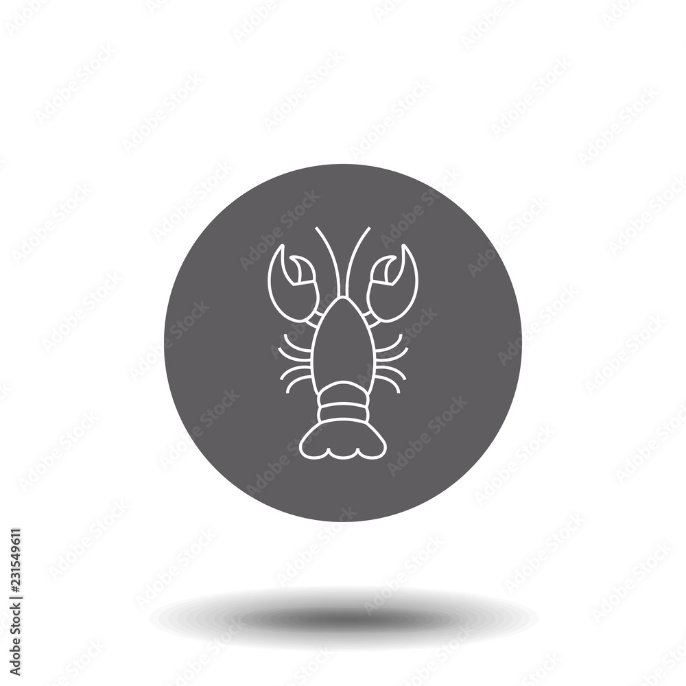 Fototapeta premium Lobster linear icon. Lobster concept stroke symbol design. Thin graphic elements vector illustration, outline pattern on a white background, eps 10.